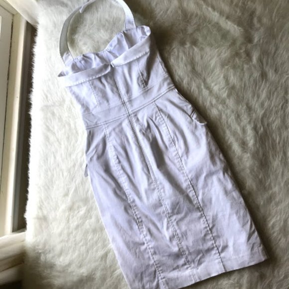 French Connection white halter dress size 2 - Picture 5 of 12